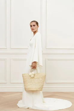 Malina Accessoarer^Bridal raffia tote