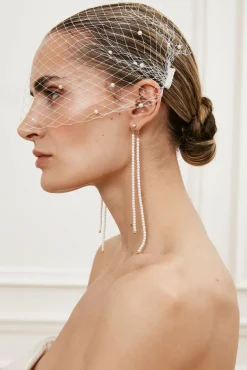 Malina Accessoarer^Pärlslöja med nät